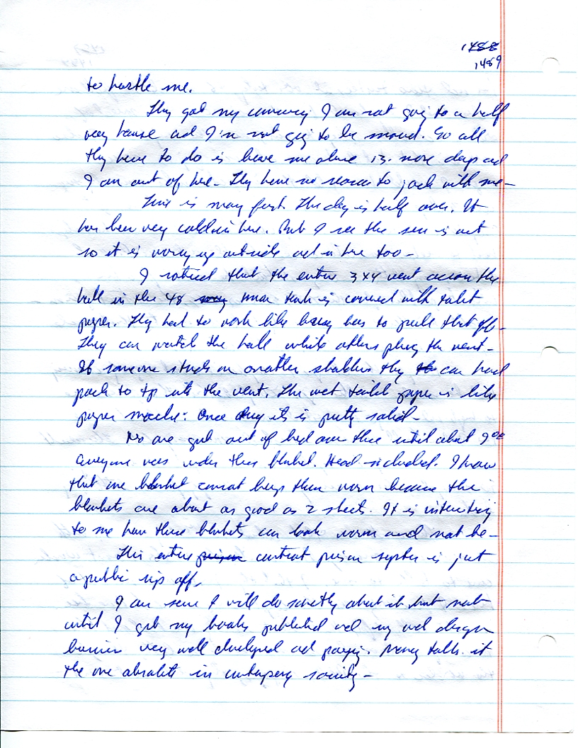 Dr John WorldPeace 2008 Prison Journal